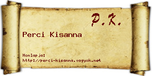 Perci Kisanna névjegykártya